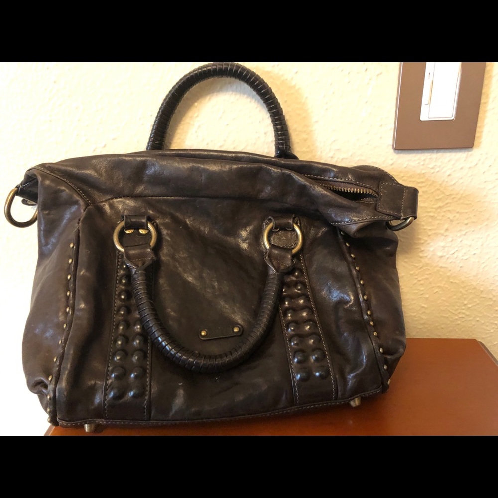 Frye Leather Roxanne Handbag with removable strap.